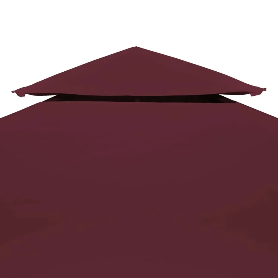 Toile de toit de belvédère 2 niveaux 310 g/m² 4x3 m bordeaux - 3