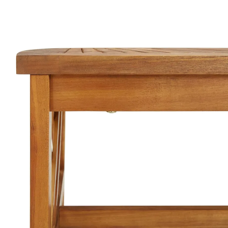 Salon de jardin 3 pcs Bois d'acacia solide - 6
