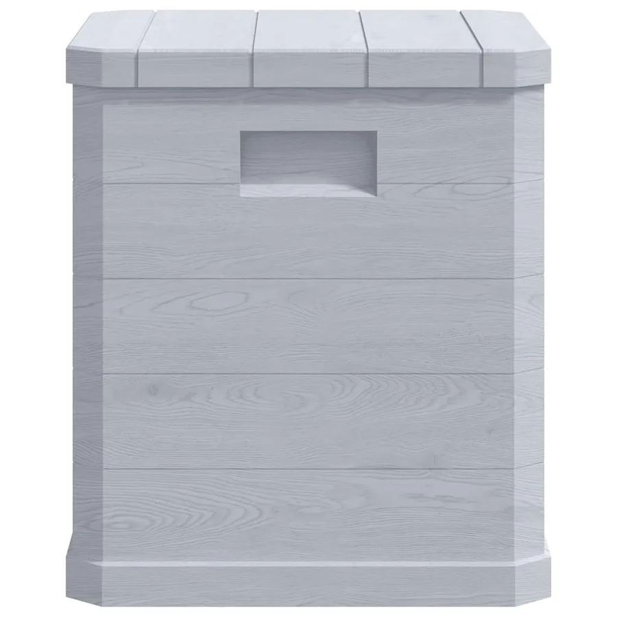 Boîte de rangement de jardin 90 L Gris clair - 5