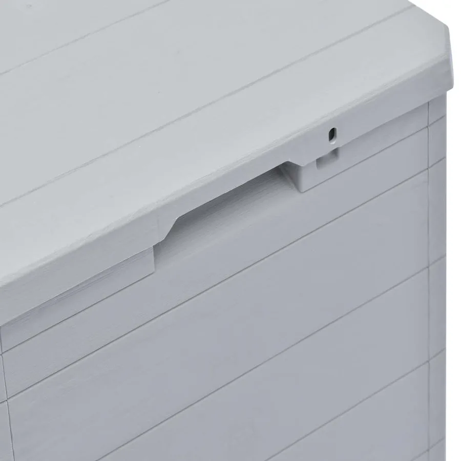 Boîte de rangement de jardin 90 L Gris clair - 9