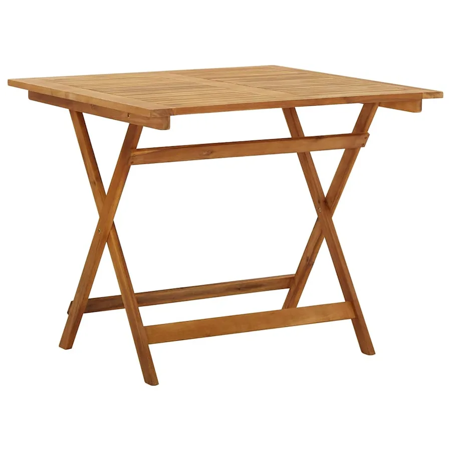 Ensemble à manger de jardin pliable 5 pcs Bois d'acacia solide - 3
