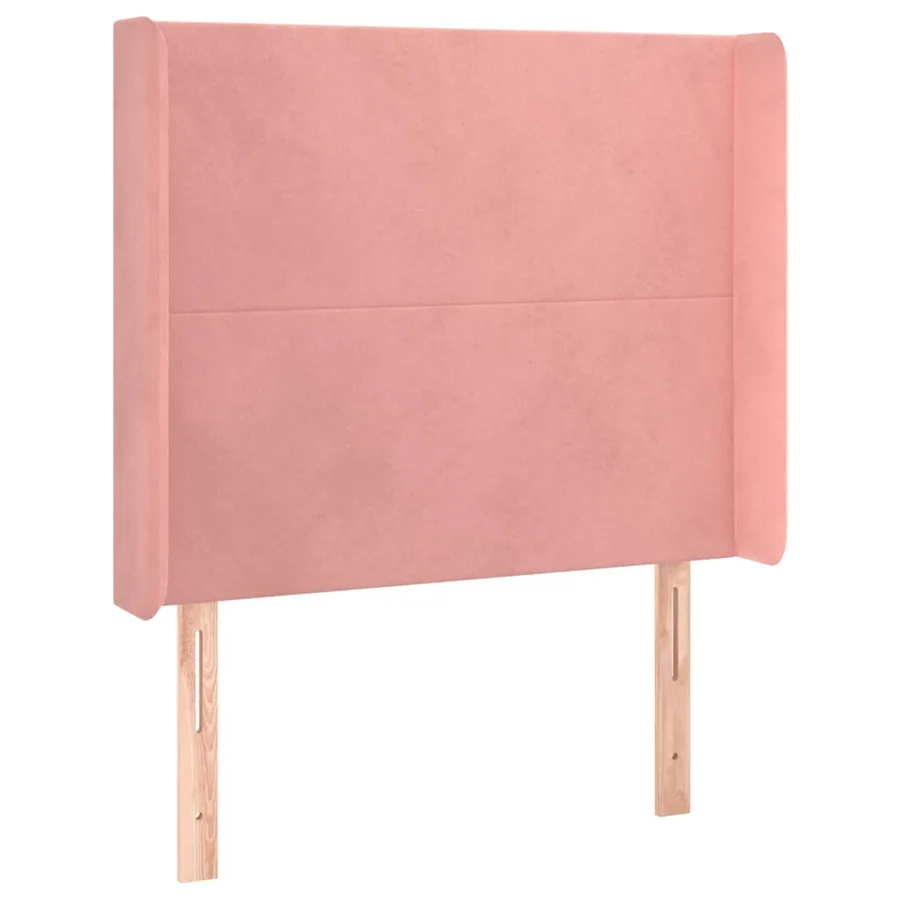 Sommier à lattes de lit matelas et LED Rose 90x190 cm Velours - 7