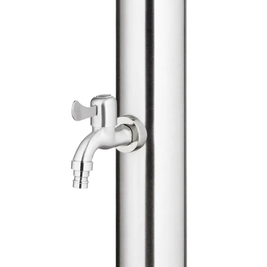 Douche de jardin avec base gris 220 cm Acier inoxydable - 7