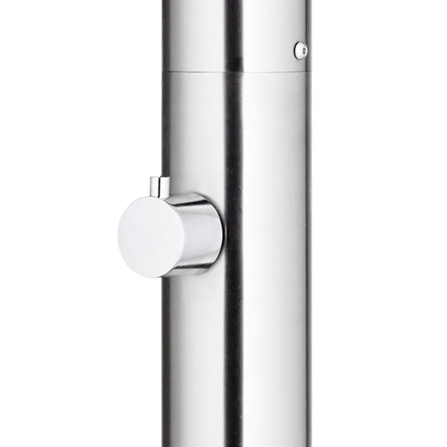 Douche de jardin avec base gris 220 cm Acier inoxydable - 9