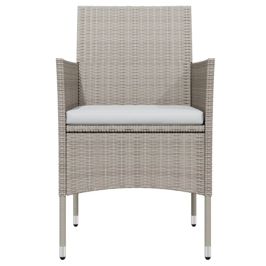 Ensemble à manger de jardin coussins 7 pcs Beige/noir - 4