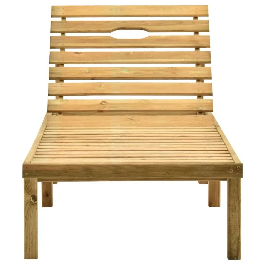 Chaise longue de jardin Bois de pin imprégné - 2