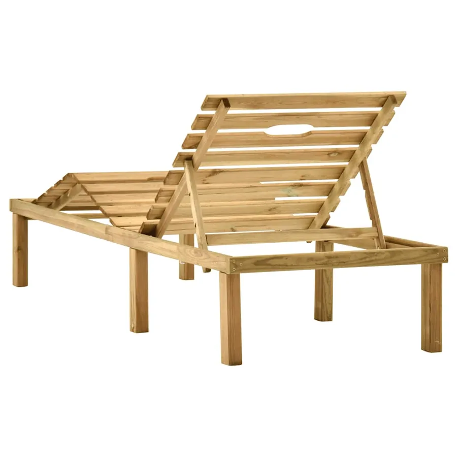 Chaise longue de jardin Bois de pin imprégné - 4