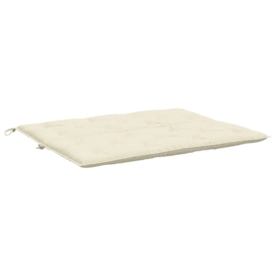 Coussin de banc de jardin blanc crème tissu oxford - 5
