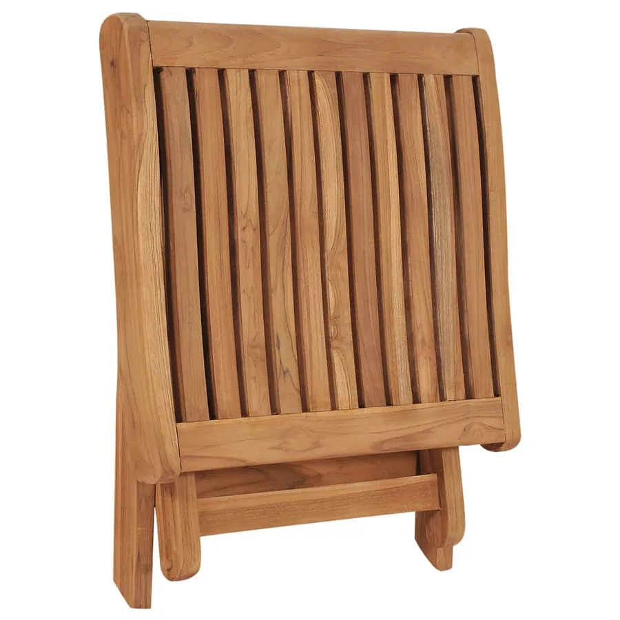 Repose-pied pliable 46,5x49x41,5 cm Bois de teck solide - 4