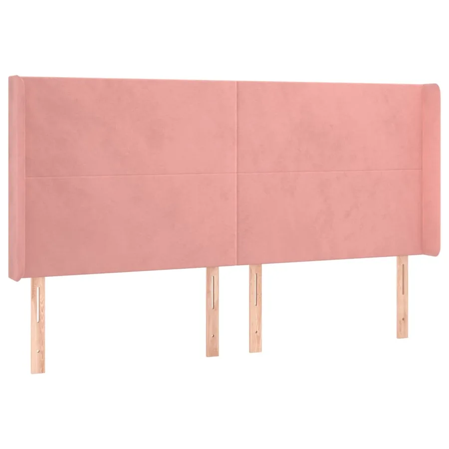 Sommier à lattes de lit matelas et LED Rose 180x200 cm Velours - 7