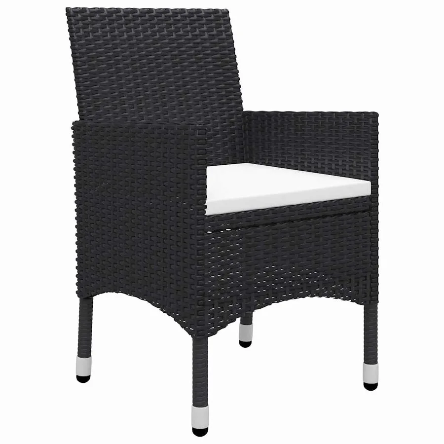 Ensemble à manger de jardin 7 pcs Noir - 6