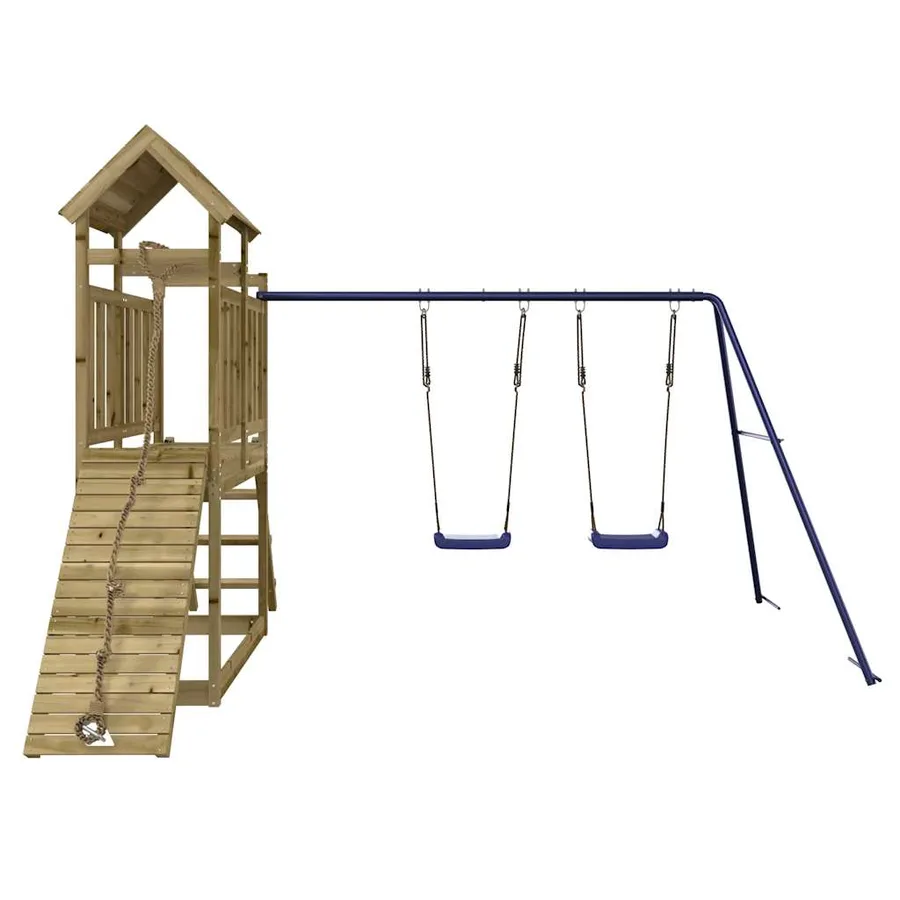 Aire de jeux d'extérieur bois de pin imprégné - 4
