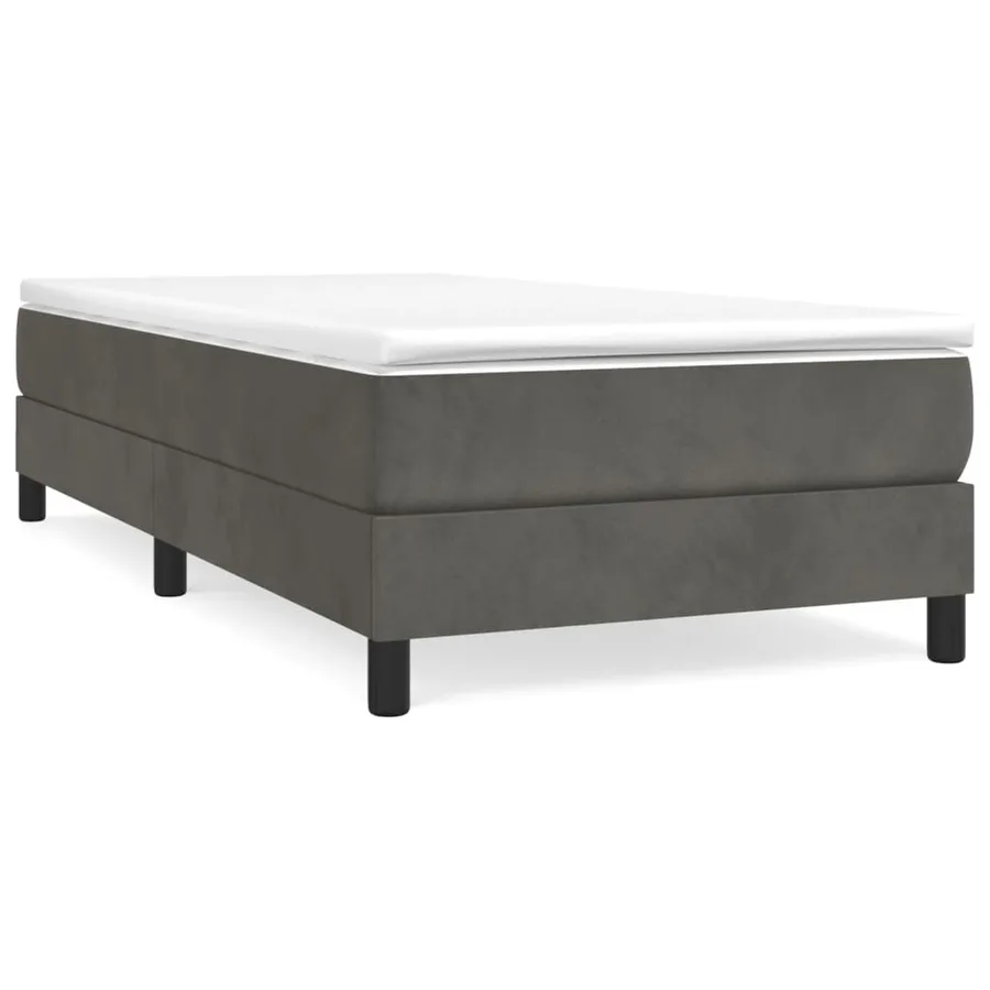 Sommier à lattes de lit avec matelas Gris foncé 100x200 cm - 2