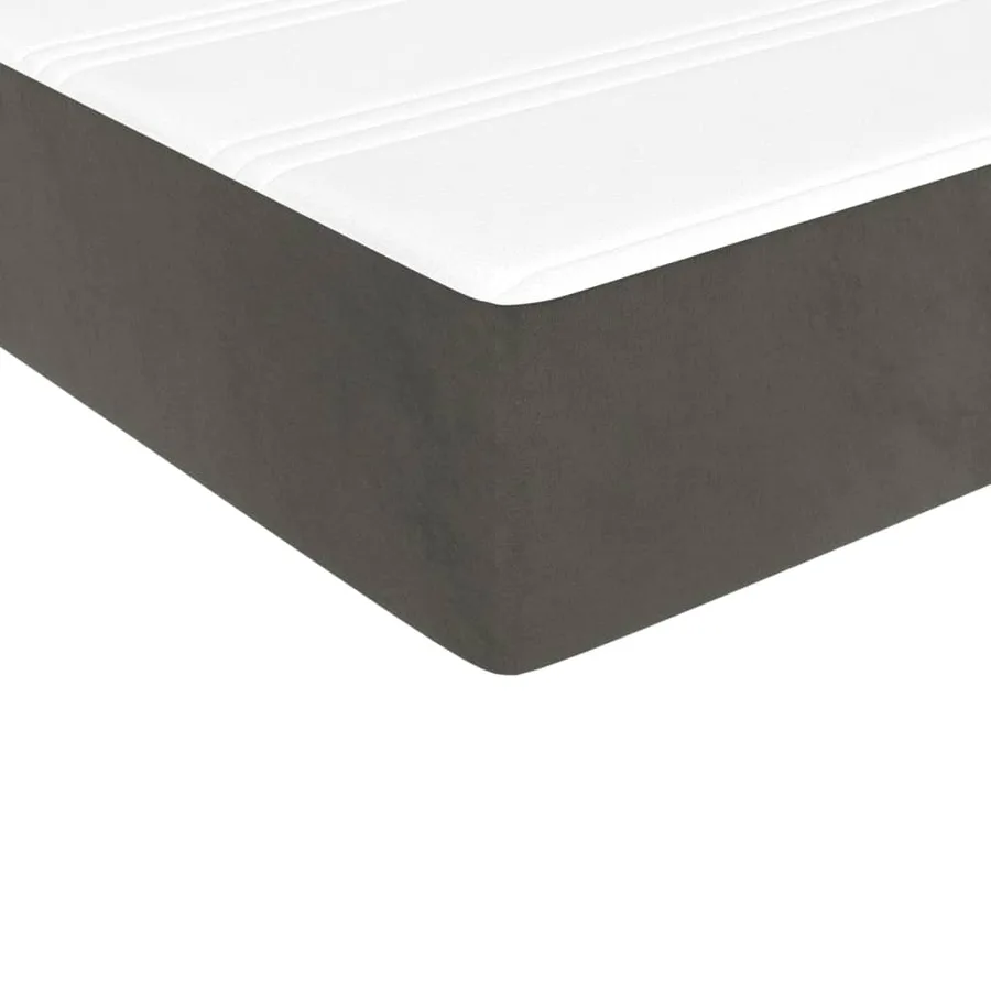 Sommier à lattes de lit avec matelas Gris foncé 100x200 cm - 8