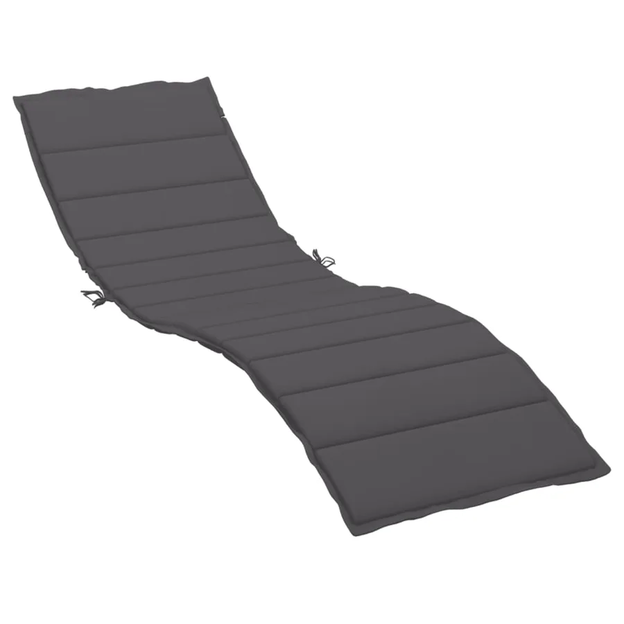 Coussin de chaise longue anthracite 200x60x3 cm tissu oxford - 2