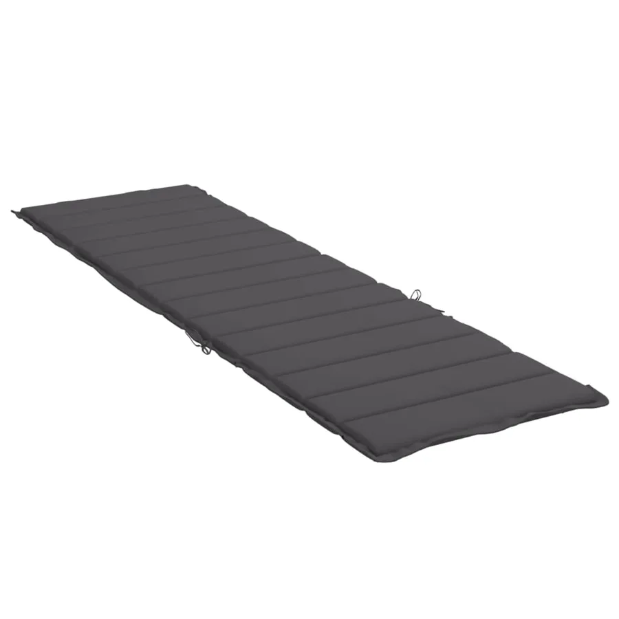 Coussin de chaise longue anthracite 200x60x3 cm tissu oxford - 4