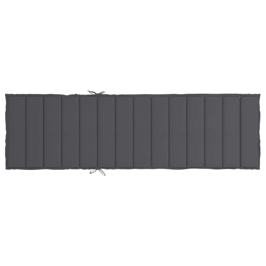 Coussin de chaise longue anthracite 200x60x3 cm tissu oxford - 5