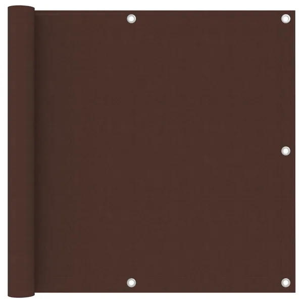 Écran de balcon Marron 90x500 cm Tissu Oxford