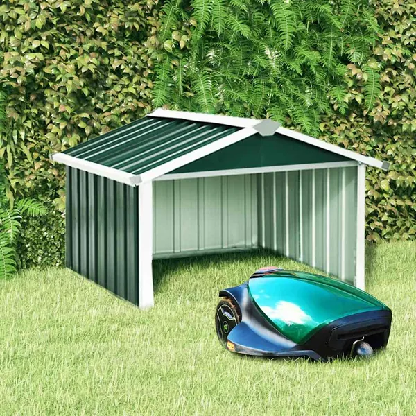 Abri tondeuse robot de jardin 92x97x63 cm Acier galvanisé Vert