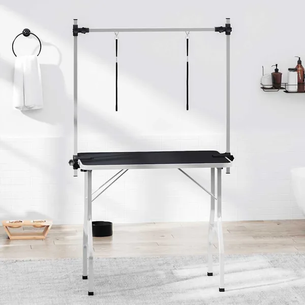 Table de Toilettage Ajustable pour Chiens Chats 2 Potences