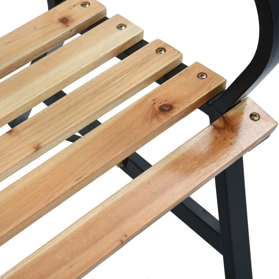 Banc de jardin 120 cm Bois - 6