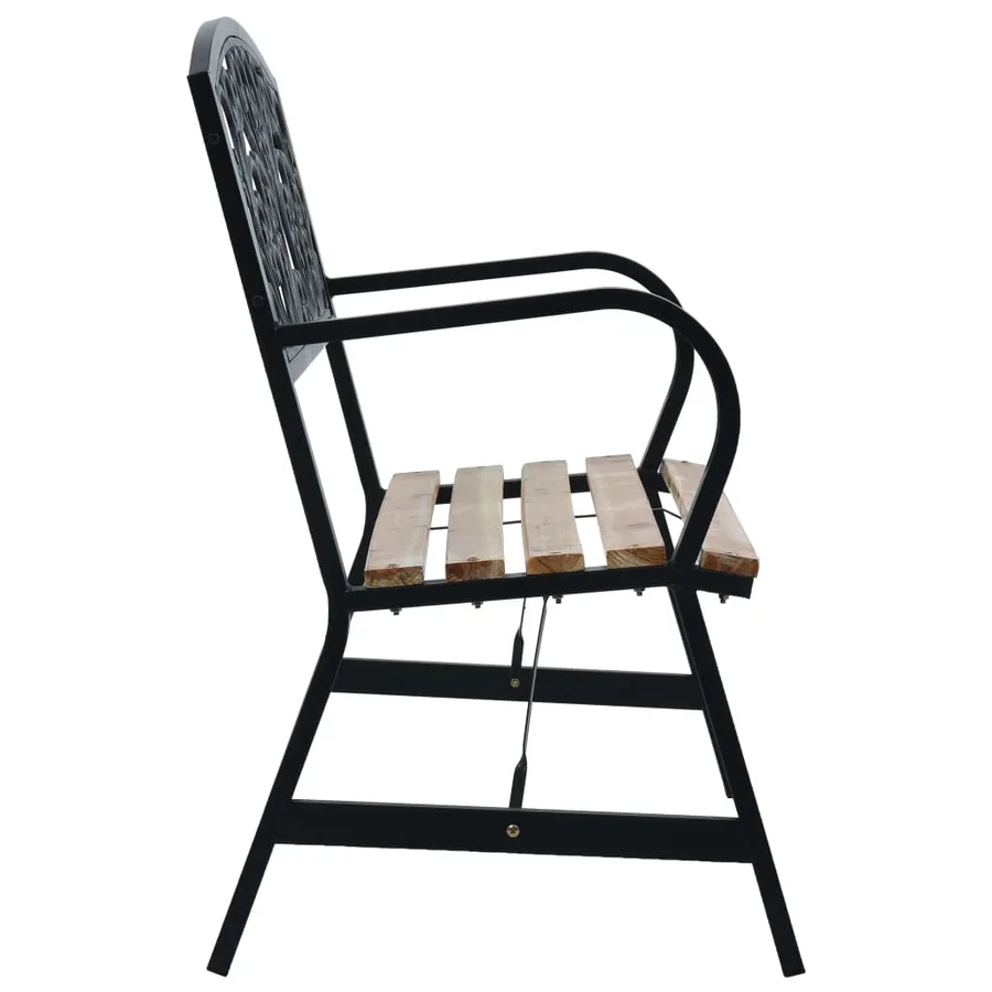 Banc de jardin 120 cm Bois - 7
