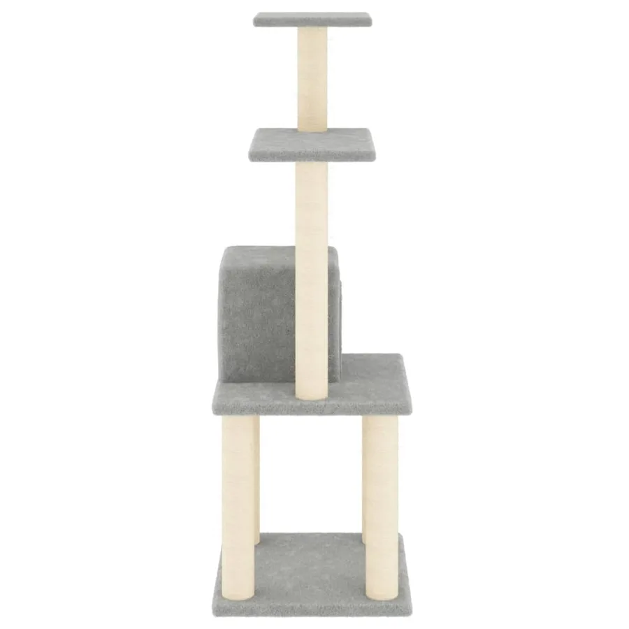 Arbre à chat avec griffoirs en sisal Gris clair 105 cm - 4