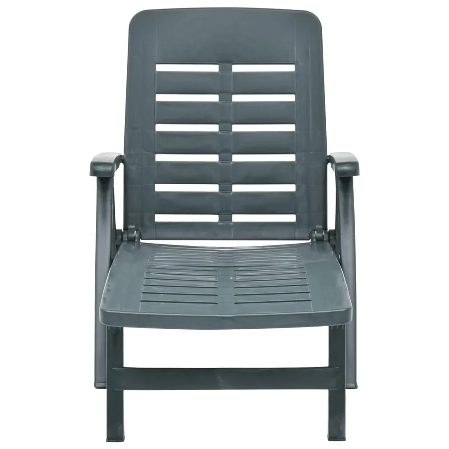 Chaise longue pliable Plastique Blanc - 11