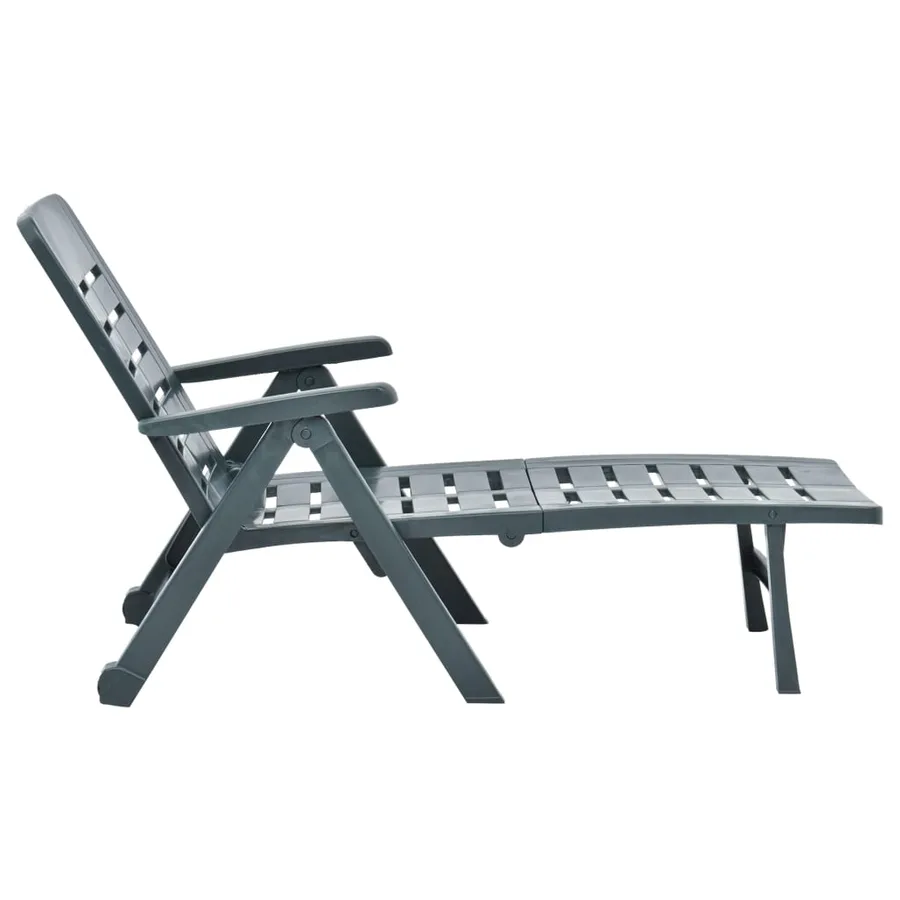 Chaise longue pliable Plastique Blanc - 12