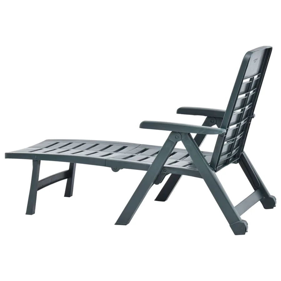 Chaise longue pliable Plastique Blanc - 15