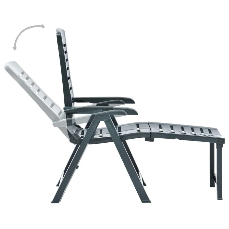 Chaise longue pliable Plastique Blanc - 22