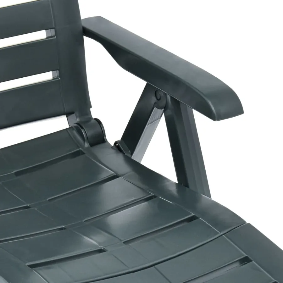 Chaise longue pliable Plastique Blanc - 25