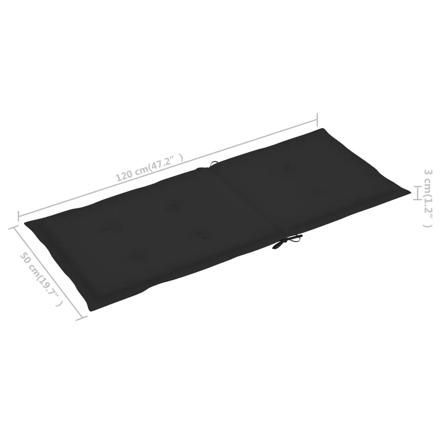 Chaises pliables de jardin lot de 6 avec coussins Bois d'acacia - 11