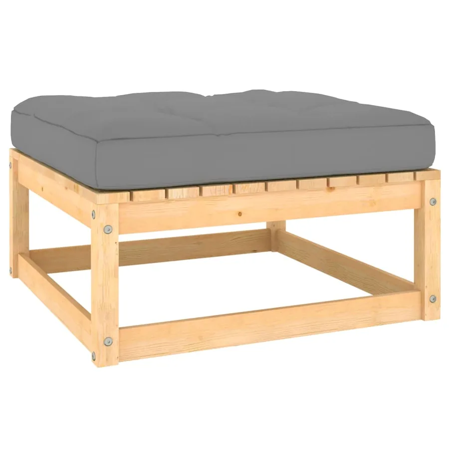 Salon de jardin 7 pcs avec coussins Bois de pin massif - 6