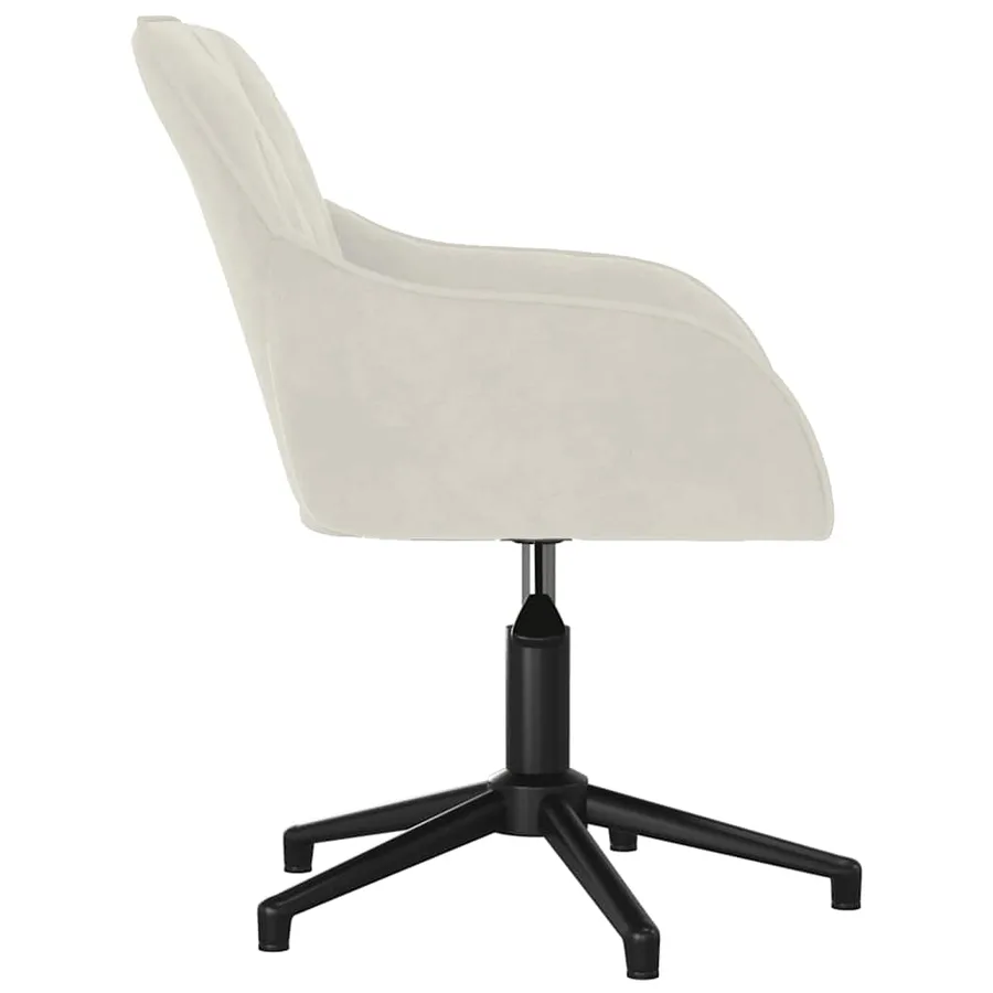 Chaises pivotantes à manger lot de 2 Crème Velours - 5