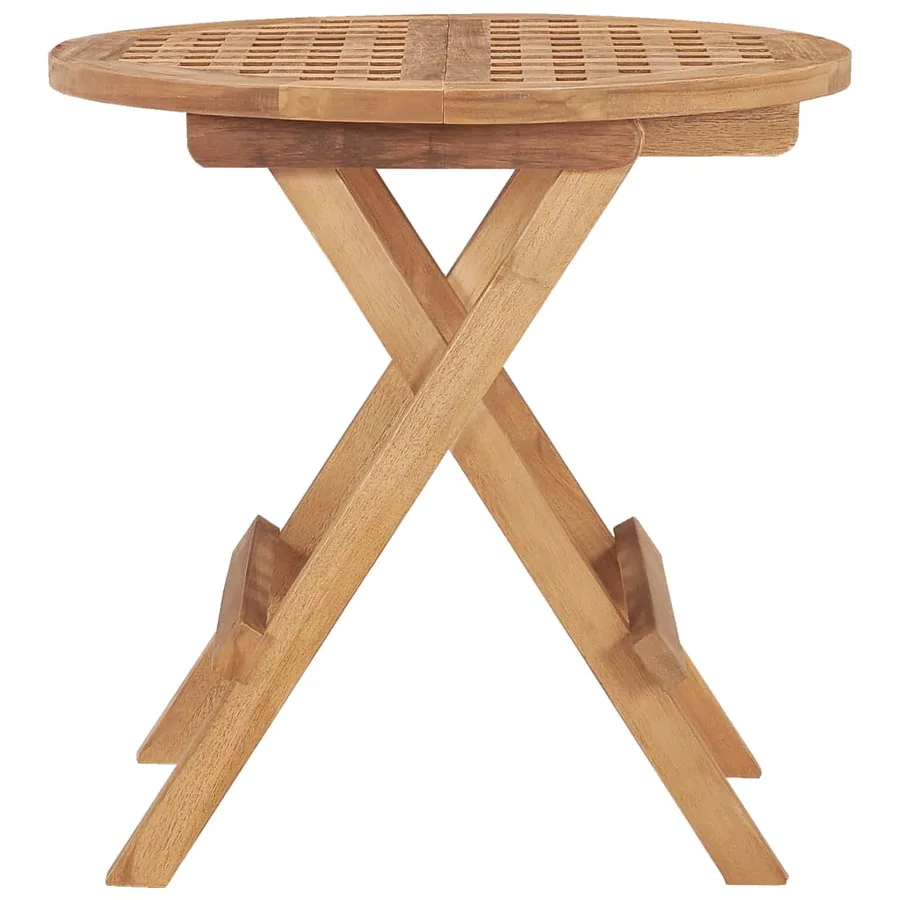 Table pliable de jardin 50x50x50 cm Bois de teck solide - 3