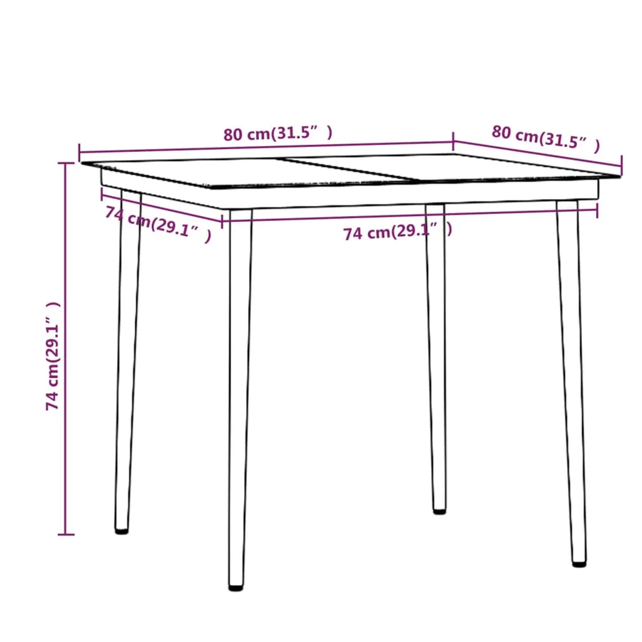 Ensemble à manger de jardin et coussins 5 pcs Marron - 8