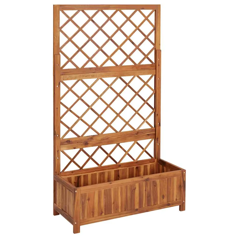 Lit surélevé avec treillis 85x38x150 cm Bois massif d'acacia - 2