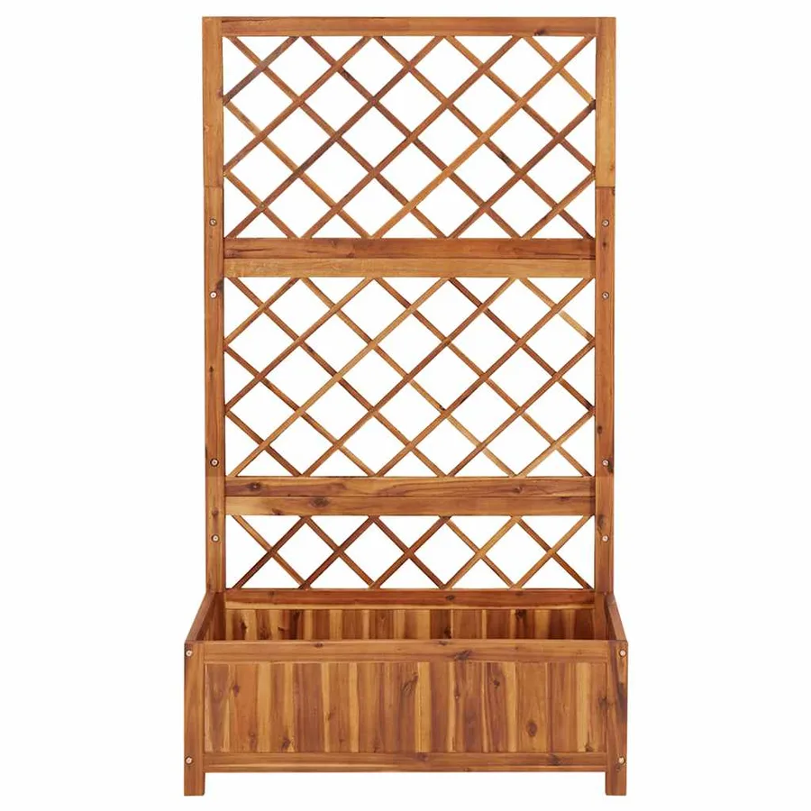 Lit surélevé avec treillis 85x38x150 cm Bois massif d'acacia - 4