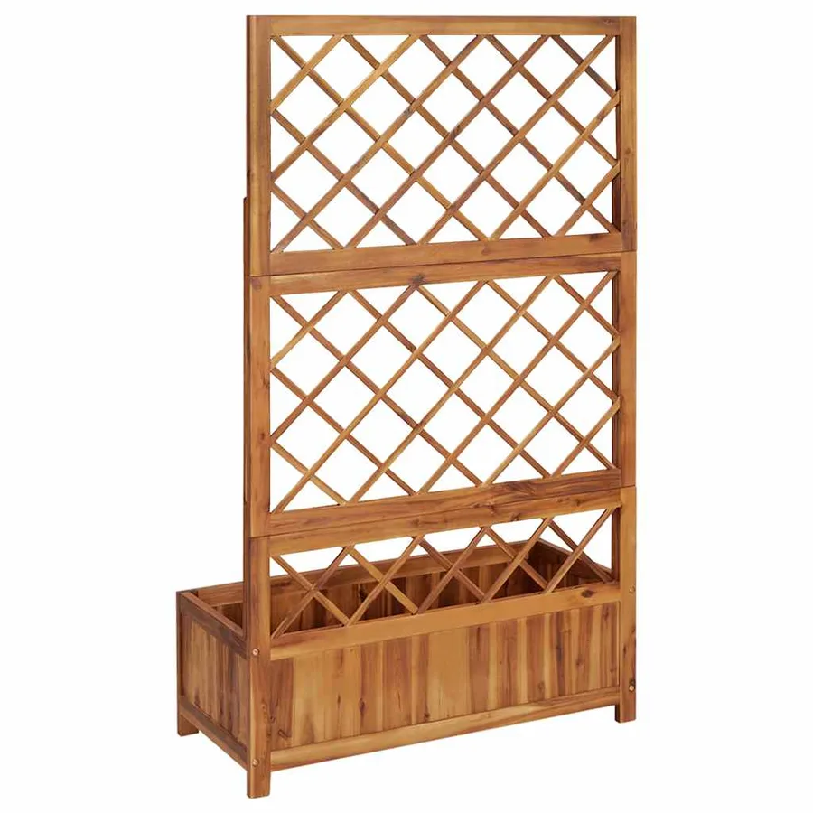 Lit surélevé avec treillis 85x38x150 cm Bois massif d'acacia - 6