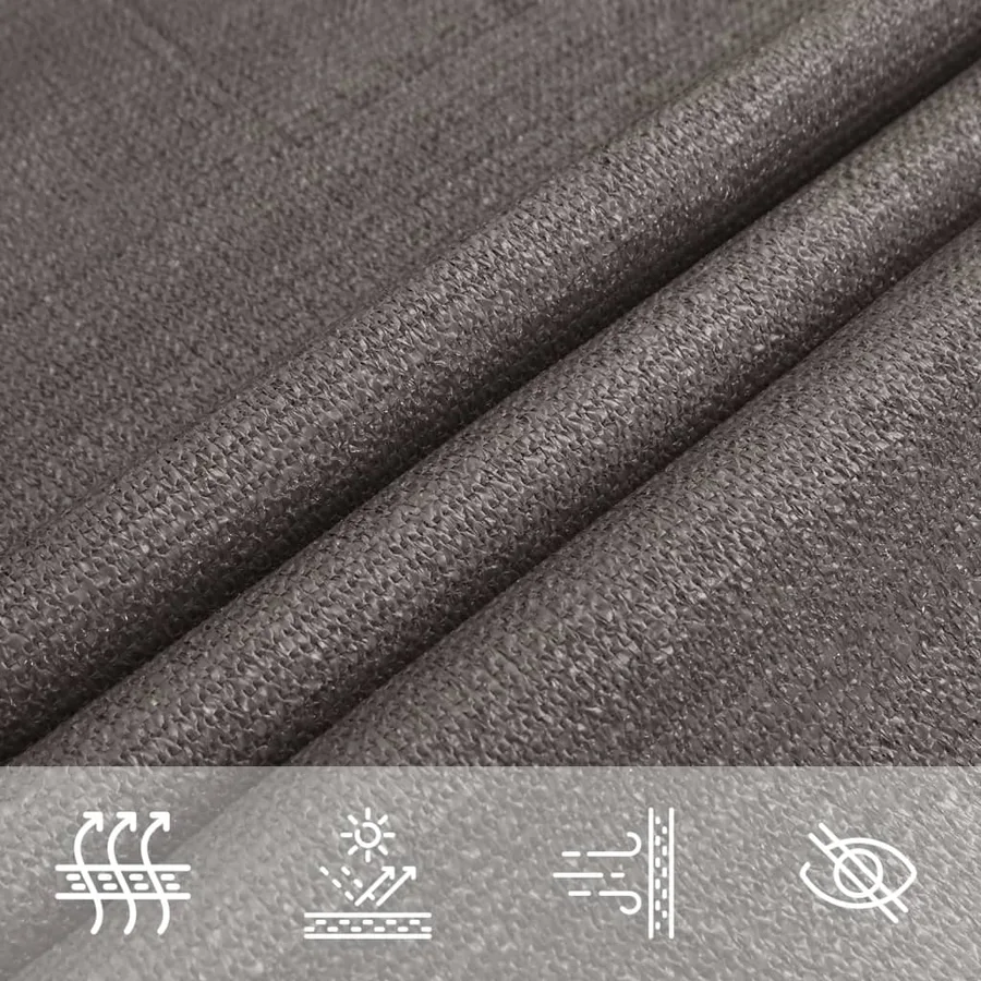 Voile d'ombrage 160 g/m² Anthracite 2x3 m PEHD - 5