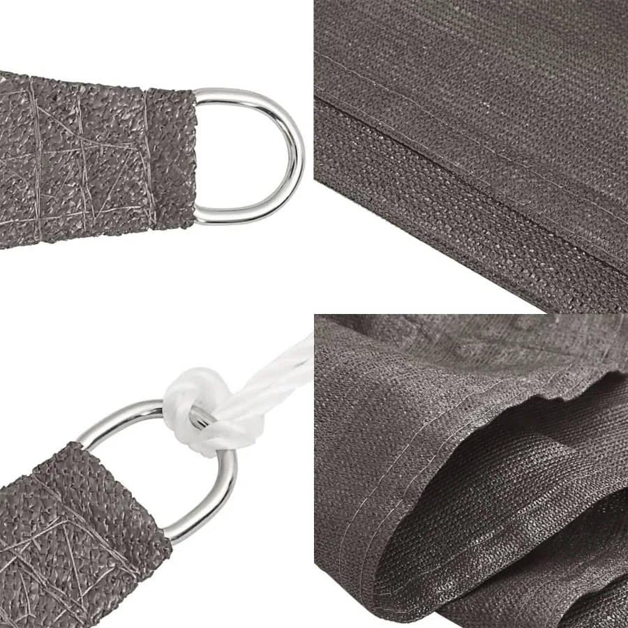Voile d'ombrage 160 g/m² Anthracite 2x3 m PEHD - 7