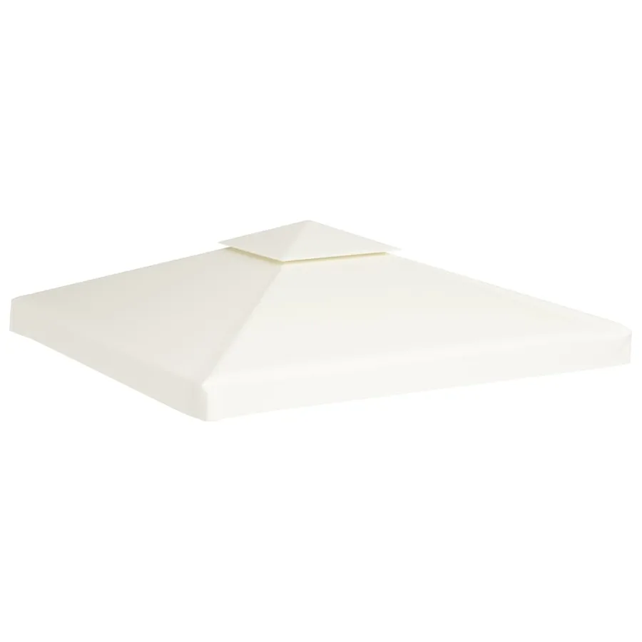 Recouvrement de remplacement d'auvent 310 g/m² 3x3m Blanc crème - 2