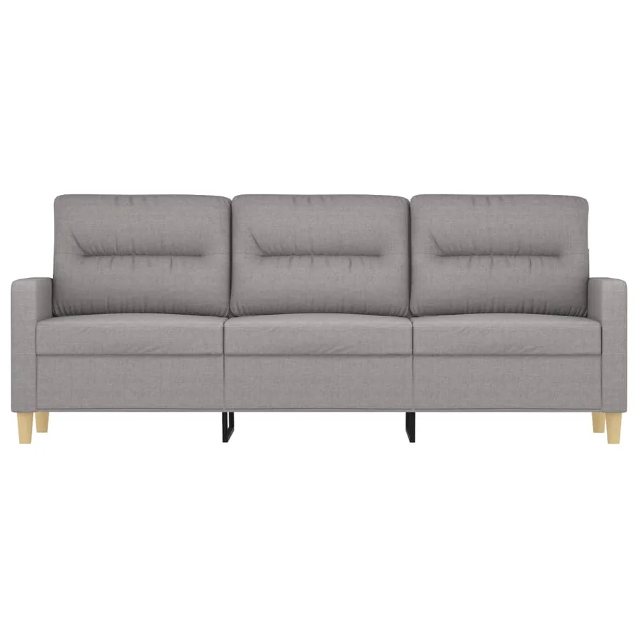 Canapé à 3 places Gris clair 180 cm Tissu - 3