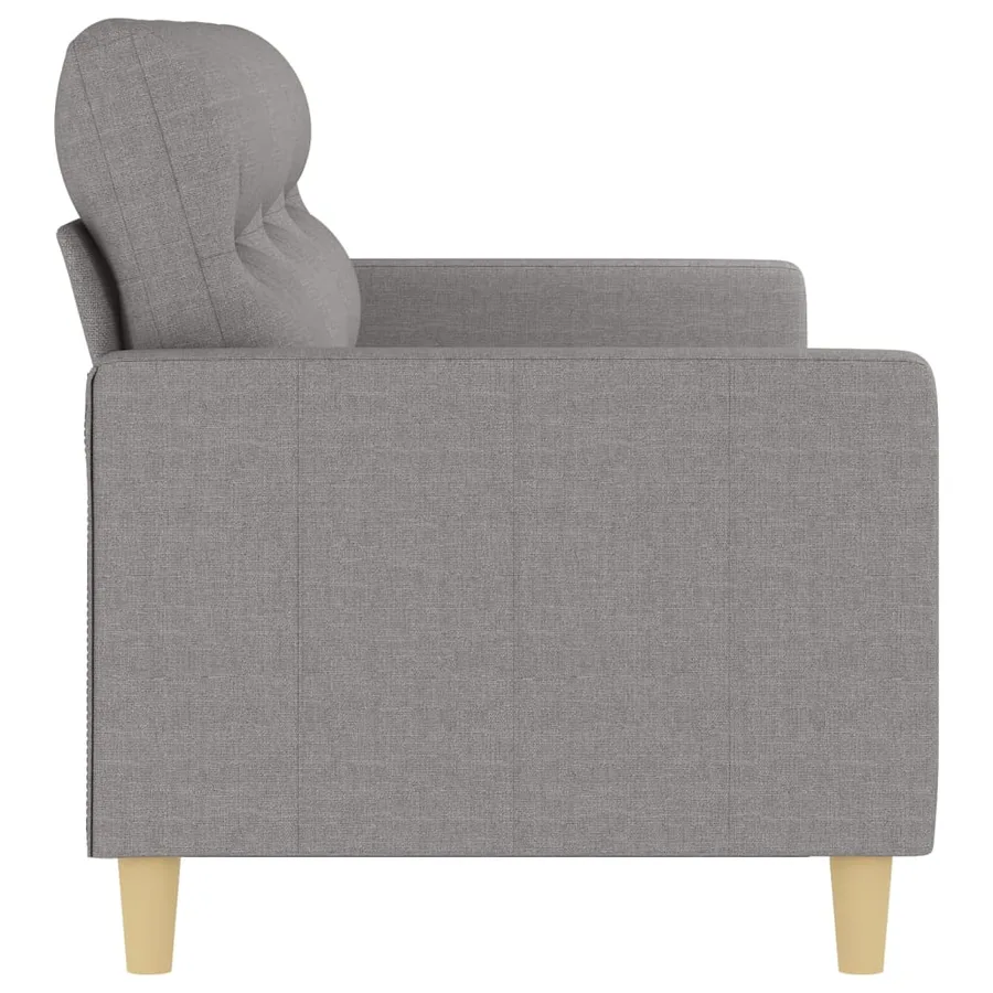 Canapé à 3 places Gris clair 180 cm Tissu - 4