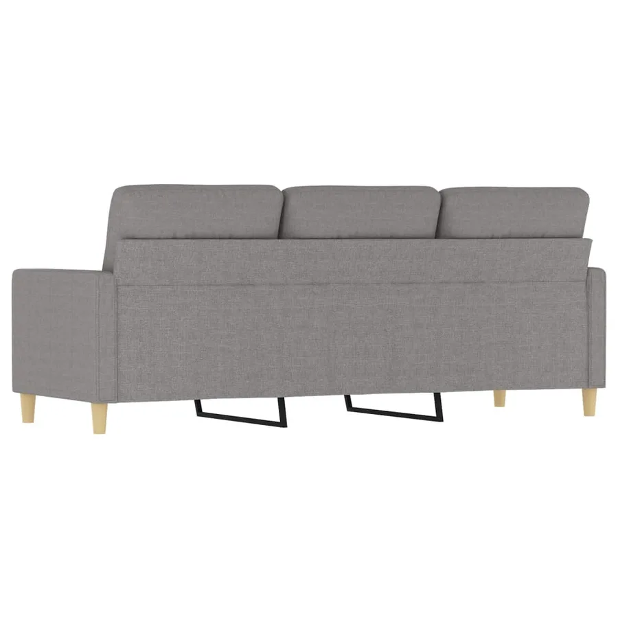 Canapé à 3 places Gris clair 180 cm Tissu - 5