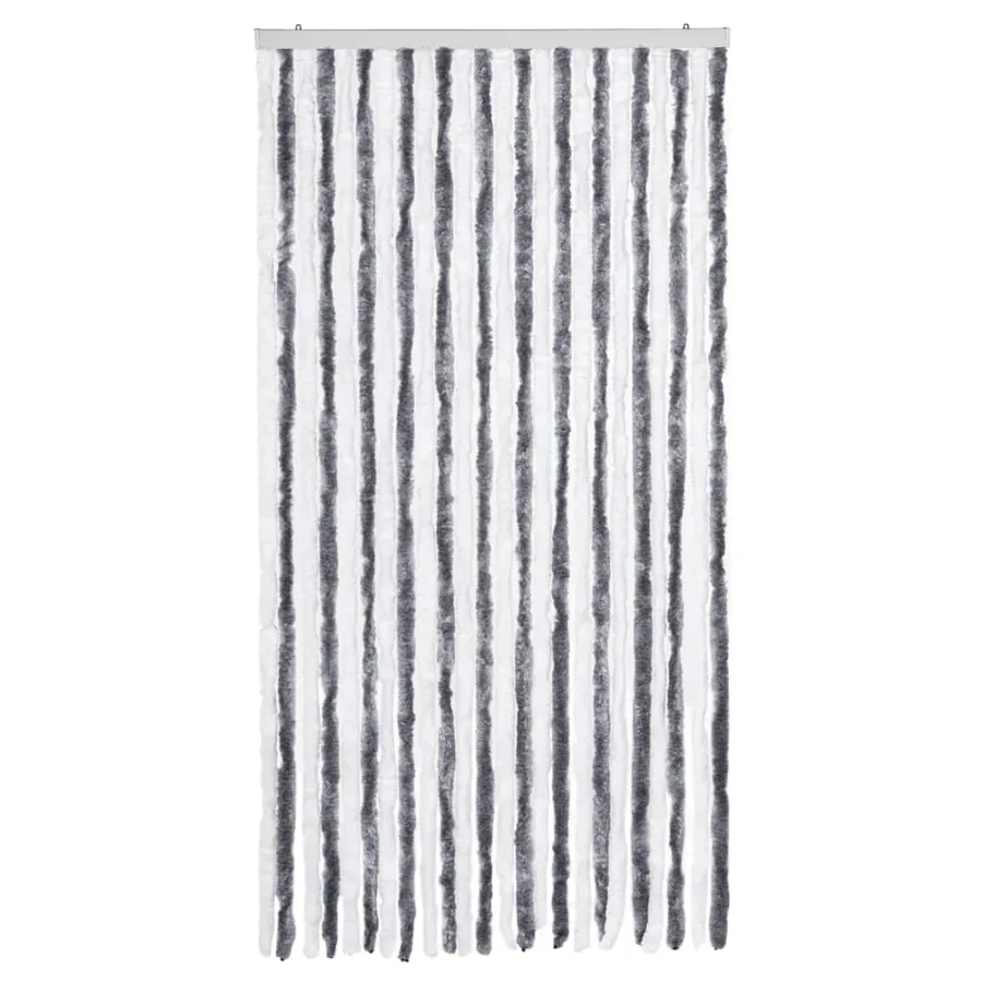 Moustiquaire Gris et blanc 100x220 cm Chenille - 3