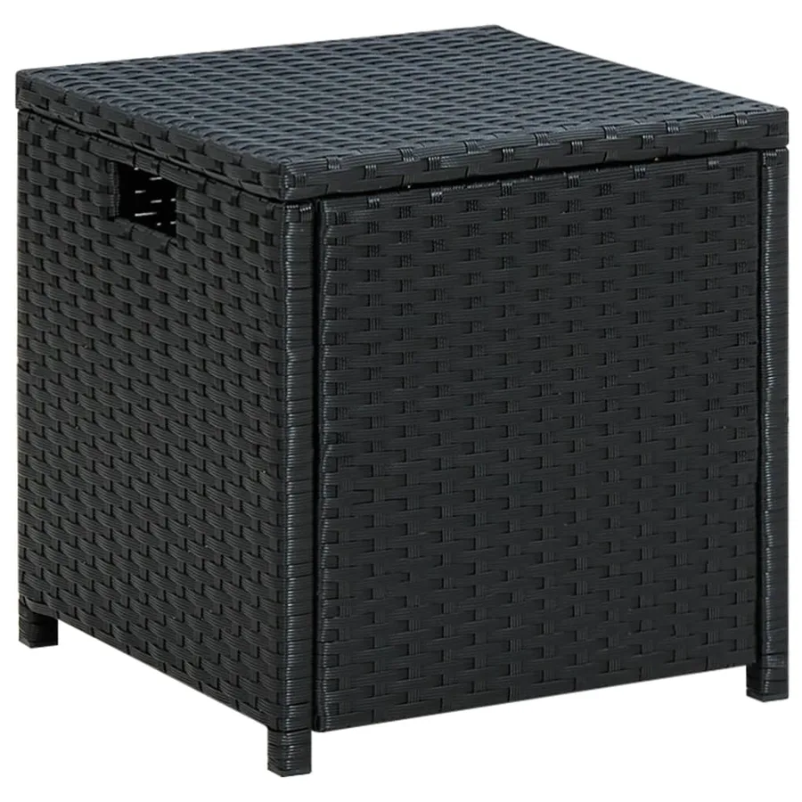 Salon de jardin 6 pcs avec coussins résine tressée noir - 10