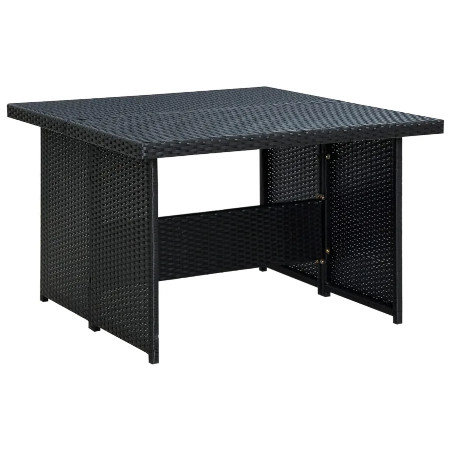 Salon de jardin 6 pcs avec coussins résine tressée noir - 6