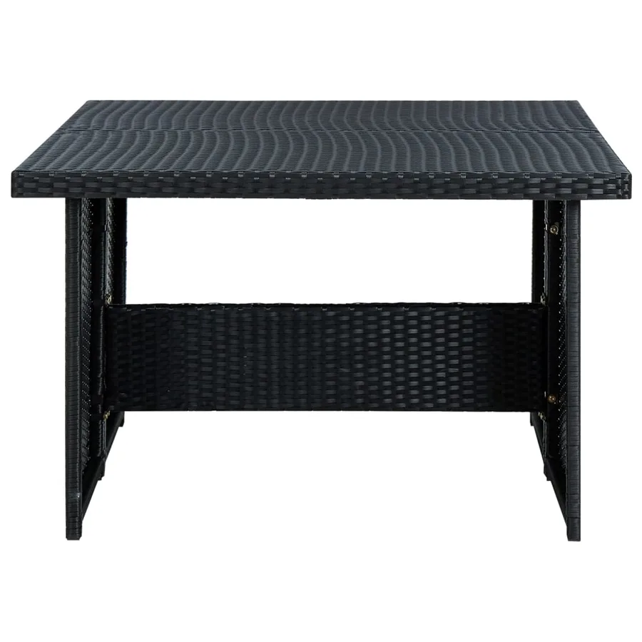 Salon de jardin 6 pcs avec coussins résine tressée noir - 7